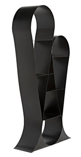 Zaha Bookcase, Black Metal Bookcases LOOMLAN By Noir