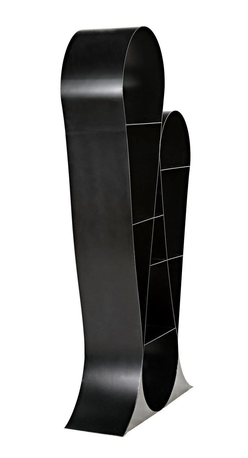 Zaha Bookcase, Black Metal Bookcases LOOMLAN By Noir