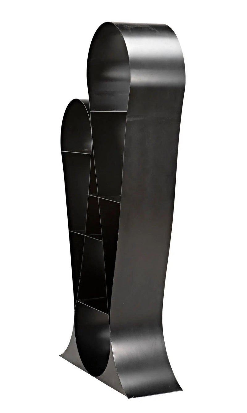 Zaha Bookcase, Black Metal Bookcases LOOMLAN By Noir