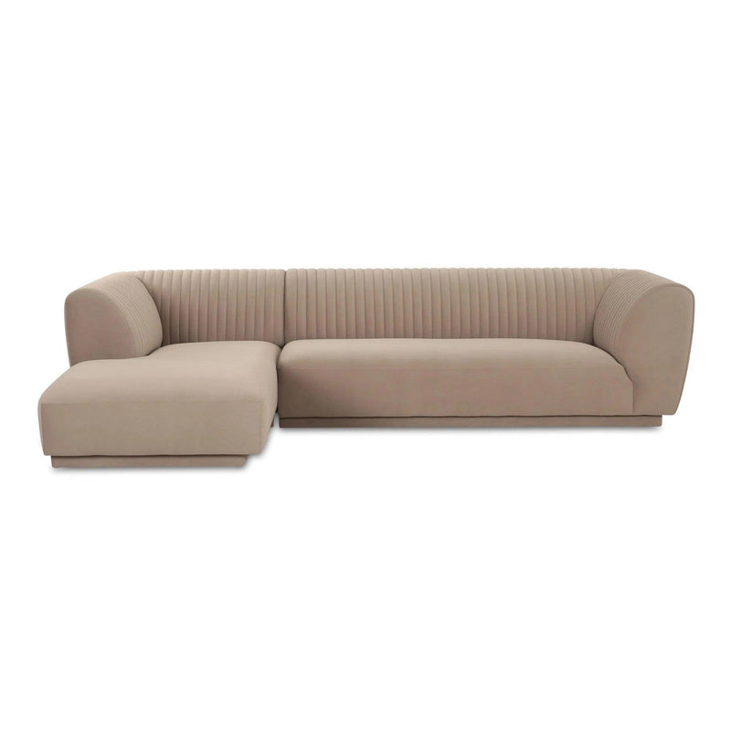 Zandro Polyester Upholstered Sectional Left Modular Sofas LOOMLAN By Moe's Home