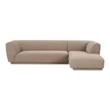 Zandro Polyester Upholstered Sectional Right Modular Sofas LOOMLAN By Moe's Home