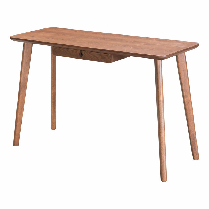 Zane Desk Walnut Home Office Desks LOOMLAN By Zuo Modern