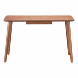 Zane Desk Walnut Home Office Desks LOOMLAN By Zuo Modern