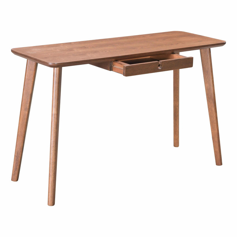 Zane Desk Walnut Home Office Desks LOOMLAN By Zuo Modern