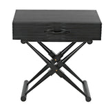 Zanta Wood Black Rectangle Side Table Side Tables LOOMLAN By Noir