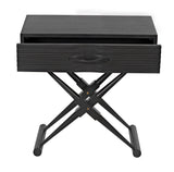 Zanta Wood Black Rectangle Side Table Side Tables LOOMLAN By Noir