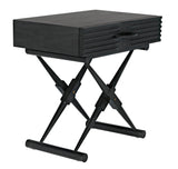 Zanta Wood Black Rectangle Side Table Side Tables LOOMLAN By Noir