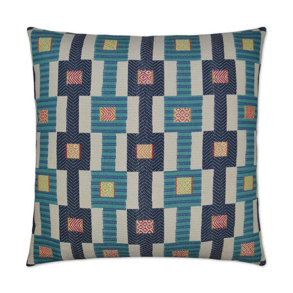 Zanzibar Blue Throw Pillow With Insert Throw Pillows LOOMLAN By D.V. Kap