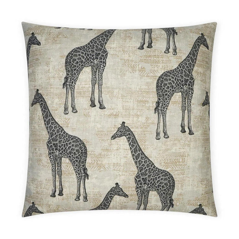 Zarafa Animal Novelty Tan Taupe Large Throw Pillow With Insert Throw Pillows LOOMLAN By D.V. Kap