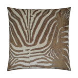 Zebrana Tan Brown Throw Pillow With Insert Throw Pillows LOOMLAN By D.V. Kap