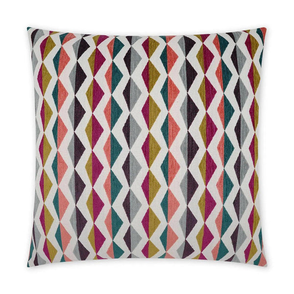 Zefferina Geometric Multi Color Large Throw Pillow With Insert Throw Pillows LOOMLAN By D.V. Kap