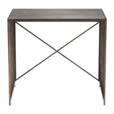 Zemo Desk Gray & Antique Gold Home Office Desks LOOMLAN By Zuo Modern