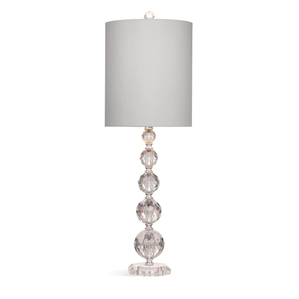 Zenia Crystar Grey and Clear Glass Table Lamp Table Lamps LOOMLAN By Bassett Mirror