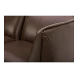 Zeppelin Classic Brown Leather L-Shaped Modular Sectional Modular Sofas LOOMLAN By Moe's Home