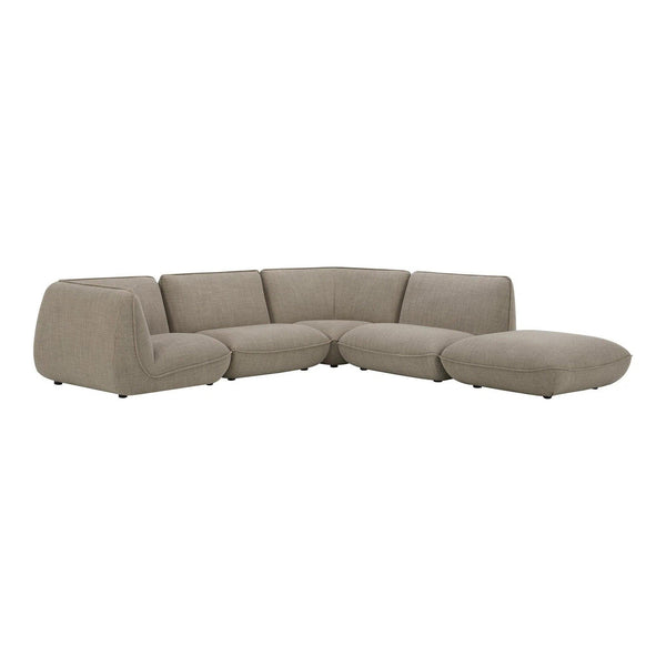 Zeppelin Dream Polyester Upholstered Modular Sectional Modular Sofas LOOMLAN By Moe's Home