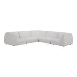 Zeppelin L-Shaped Polyester Upholstered Modular Sectional Modular Sofas LOOMLAN By Moe's Home