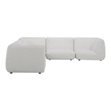 Zeppelin L-Shaped Polyester Upholstered Modular Sectional Modular Sofas LOOMLAN By Moe's Home