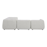 Zeppelin L-Shaped Polyester Upholstered Modular Sectional Modular Sofas LOOMLAN By Moe's Home