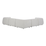 Zeppelin L-Shaped Polyester Upholstered Modular Sectional Modular Sofas LOOMLAN By Moe's Home