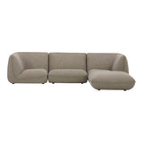 Zeppelin Lounge Polyester Upholstered Modular Sectional Modular Sofas LOOMLAN By Moe's Home