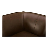 Zeppelin Nook Top Grain Brown Leather Modular Sectional Modular Sofas LOOMLAN By Moe's Home