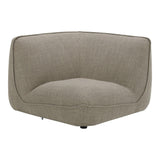 Zeppelin Polyester Upholstered Brown Corner Chair Modular Sofas LOOMLAN By Moe's Home