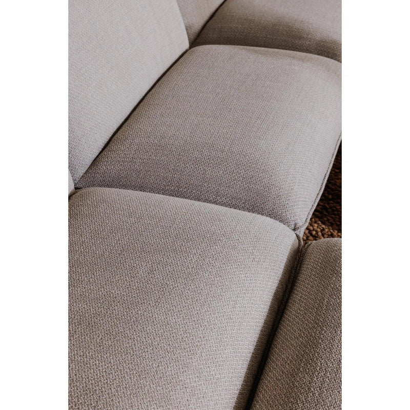 Zeppelin Polyester Upholstered Brown Corner Chair Modular Sofas LOOMLAN By Moe's Home