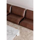 Zeppelin Top Grain Brown Leather Corner Chair Modular Sofas LOOMLAN By Moe's Home