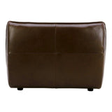 Zeppelin Top Grain Brown Leather Slipper Chair Modular Sofas LOOMLAN By Moe's Home