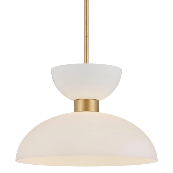 Zevio White Pendant Pendants LOOMLAN By Currey & Co