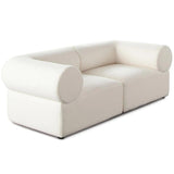 Zia 2PC Modular Sofa in Ivory Sherpa Fabric Modular Sofas LOOMLAN By Diamond Sofa