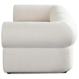 Zia 2PC Modular Sofa in Ivory Sherpa Fabric Modular Sofas LOOMLAN By Diamond Sofa