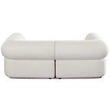 Zia 2PC Modular Sofa in Ivory Sherpa Fabric Modular Sofas LOOMLAN By Diamond Sofa