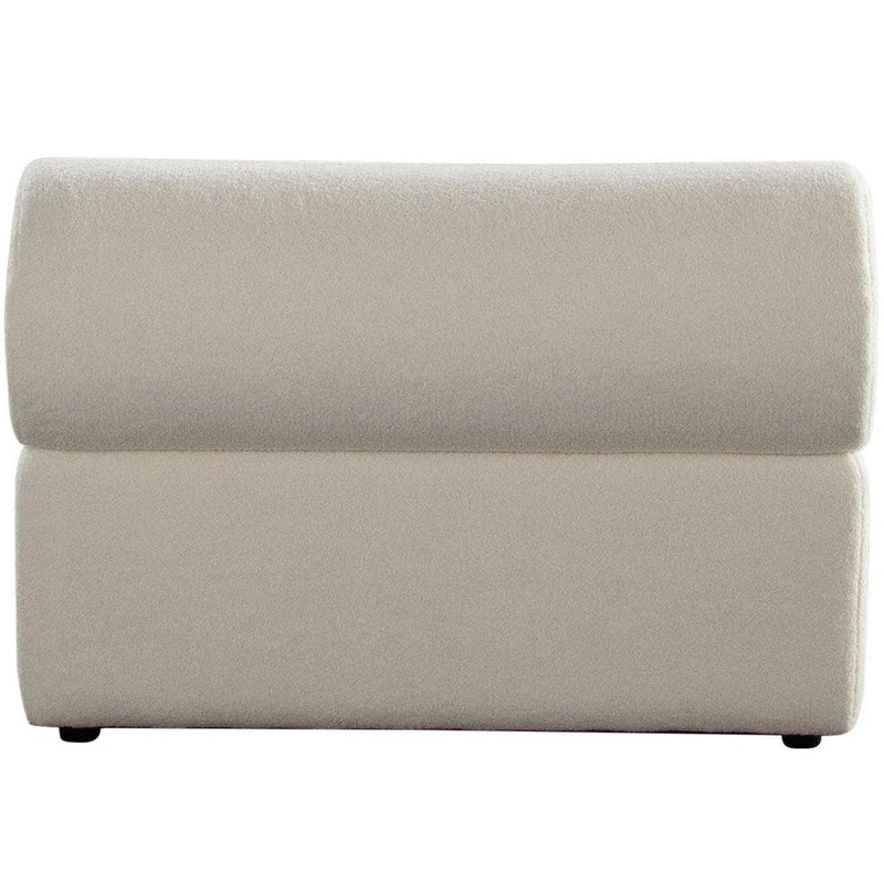 Zia Armless Chair in Ivory Sherpa Fabric Club Chairs LOOMLAN By Diamond Sofa