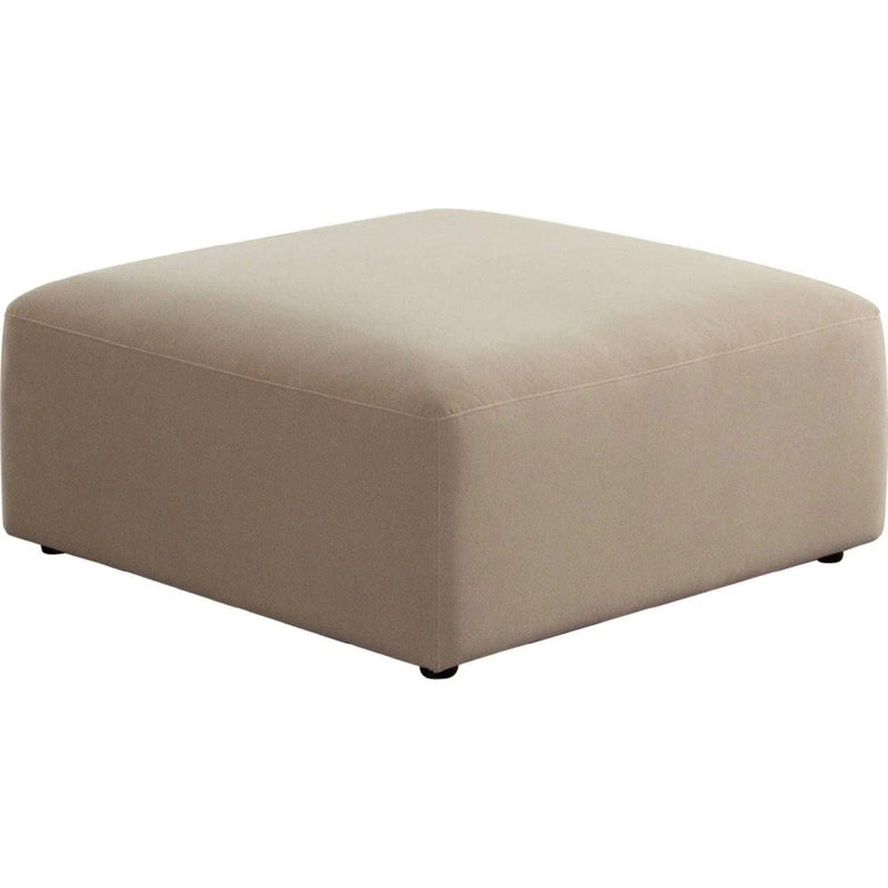 Zia Ottoman in Light Camel Performance Velvet Fabric Ottomans LOOMLAN By Diamond Sofa