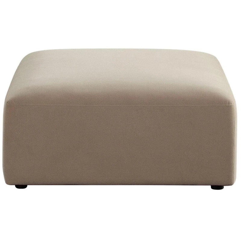 Zia Ottoman in Light Camel Performance Velvet Fabric Ottomans LOOMLAN By Diamond Sofa