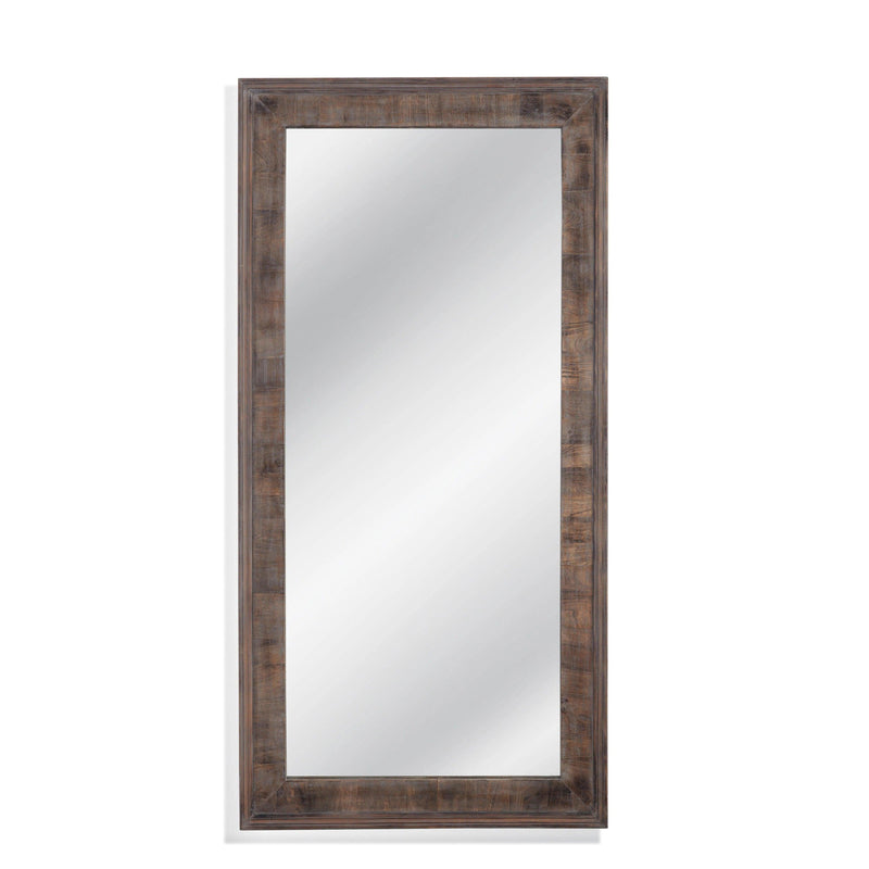 Zip Vertical Wood Brown Floor Mirror Floor Mirrors LOOMLAN By Bassett Mirror