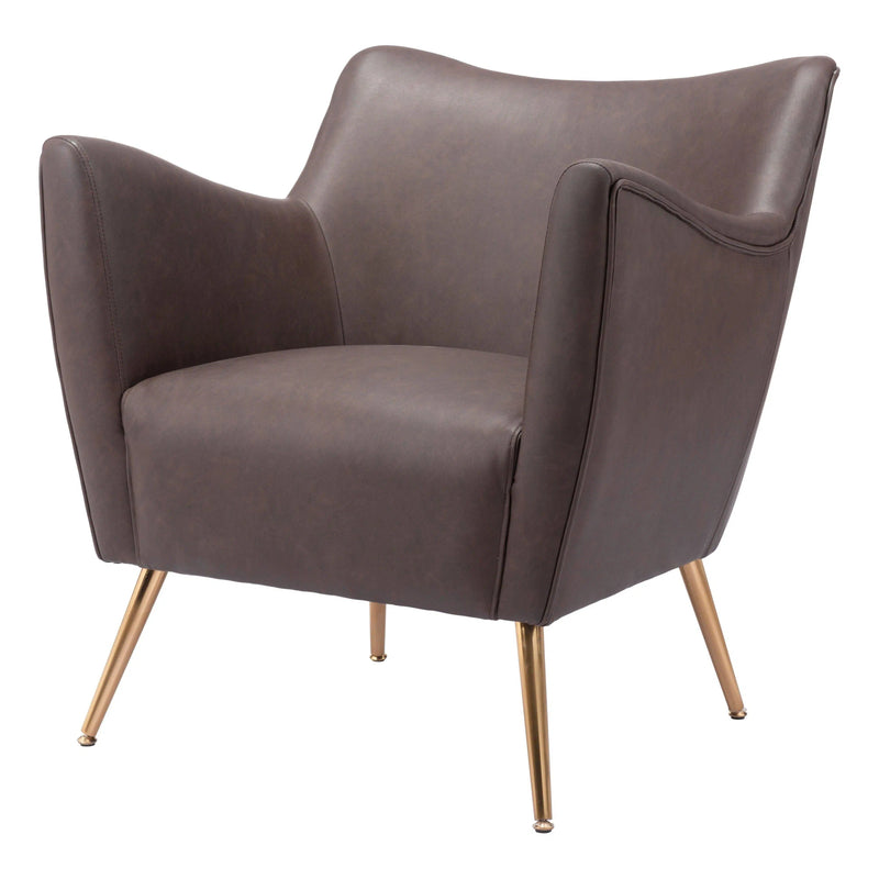 Zoco Accent Chair Espresso Accent Chairs LOOMLAN By Zuo Modern