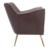 Zoco Accent Chair Espresso Accent Chairs LOOMLAN By Zuo Modern