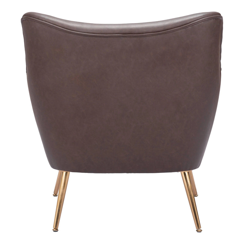 Zoco Accent Chair Espresso Accent Chairs LOOMLAN By Zuo Modern