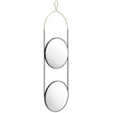 Zodiac Round Mirror Gold & Black Wall Mirrors LOOMLAN By Zuo Modern