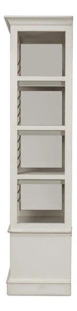 Zoey Bookcase Open Shelves Antique White Bookcases LOOMLAN By Sarreid