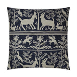 Zola Indigo Black Throw Pillow With Insert Throw Pillows LOOMLAN By D.V. Kap