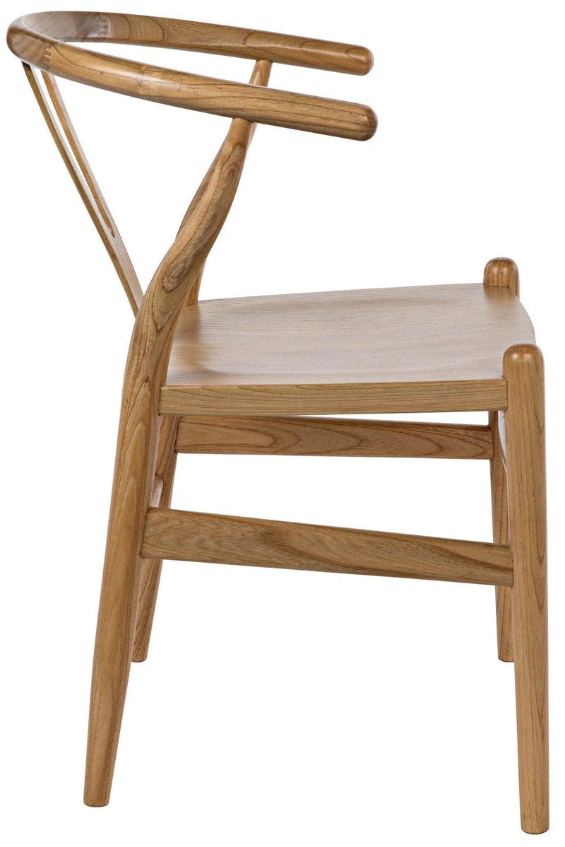 Zola Natural Wood Armless Chair Club Chairs LOOMLAN By Noir