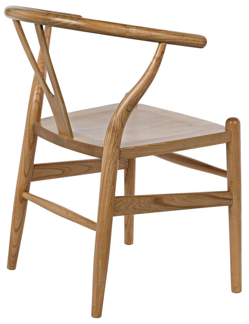 Zola Natural Wood Armless Chair Club Chairs LOOMLAN By Noir