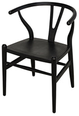 Zola Wood Black Armless Chair Club Chairs LOOMLAN By Noir