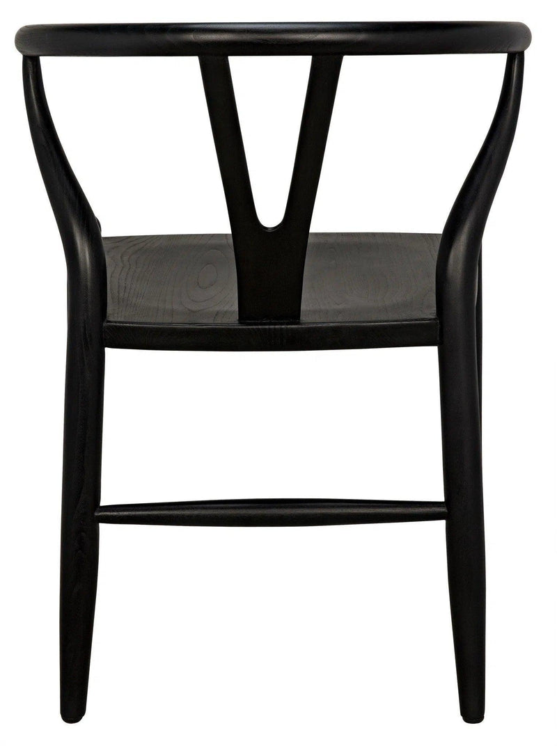 Zola Wood Black Armless Chair Club Chairs LOOMLAN By Noir