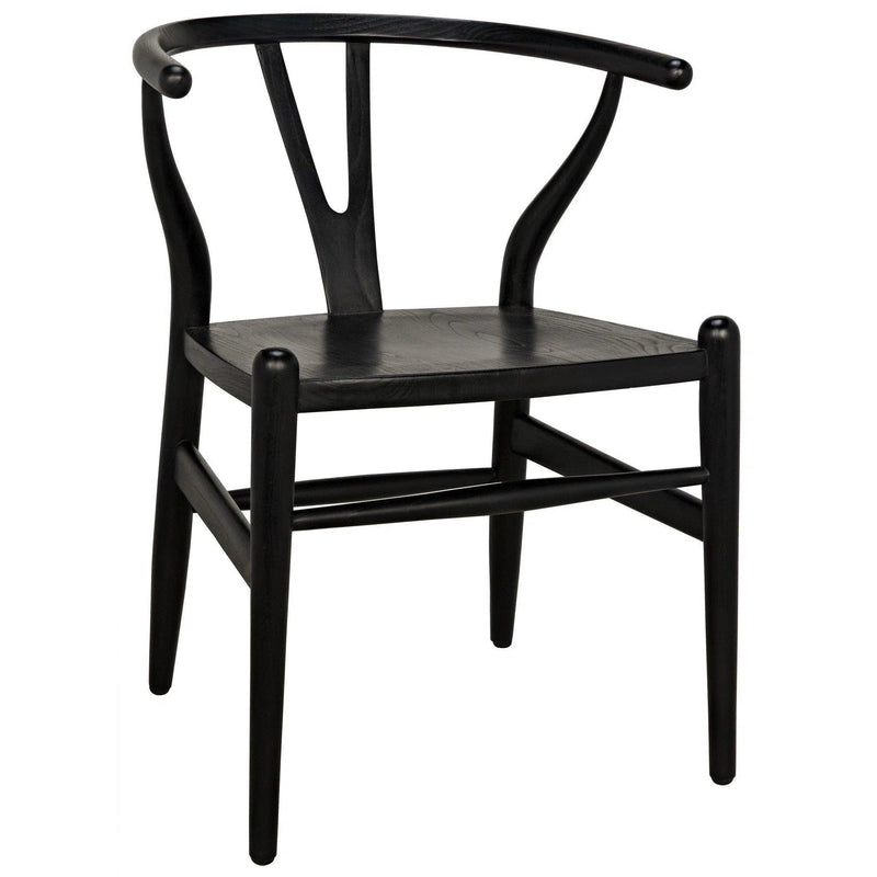 Zola Wood Black Armless Chair Club Chairs LOOMLAN By Noir