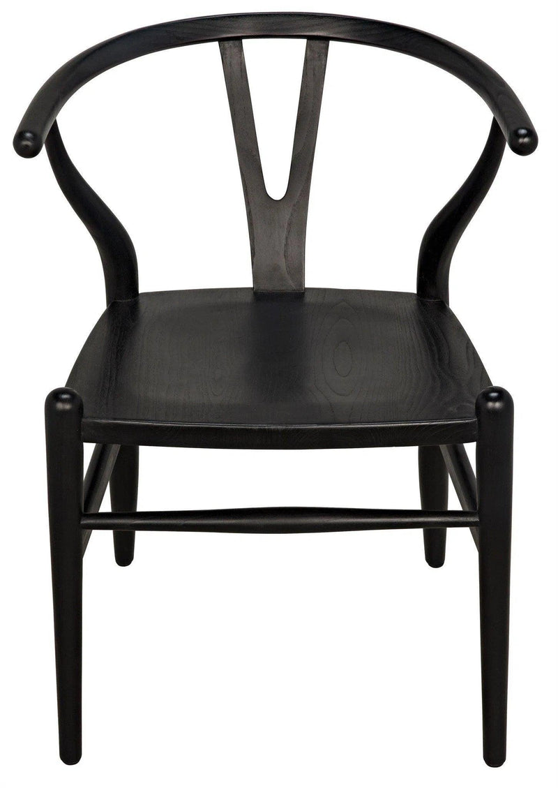 Zola Wood Black Armless Chair Club Chairs LOOMLAN By Noir