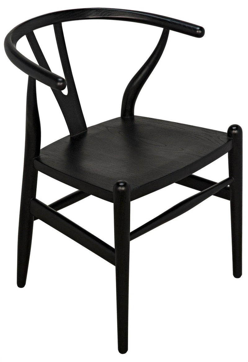 Zola Wood Black Armless Chair Club Chairs LOOMLAN By Noir